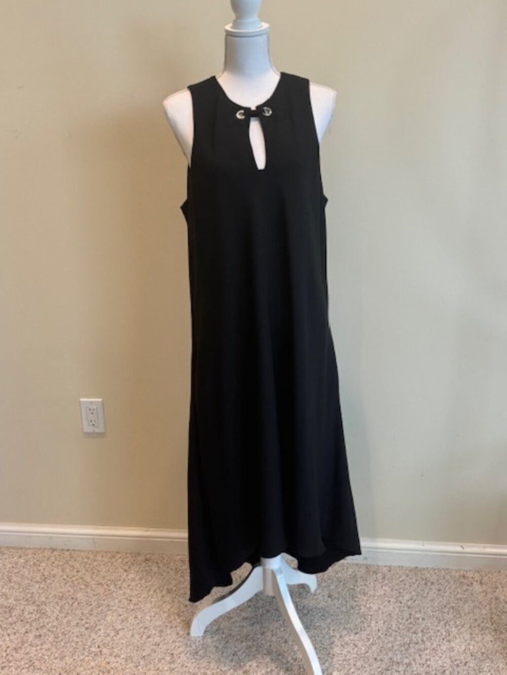 RACHEL Rachel Roy Black High-low Sleeveless Midi Dress Size XXL